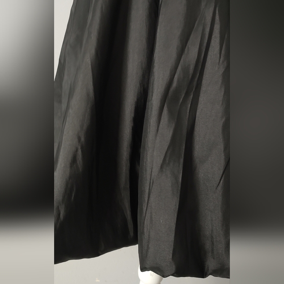 Davids Bridal Strapless Dress 6 Black  Bubble Hem Taffeta Cocktail Prom Holiday - Picture 4 of 8